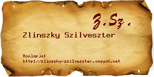 Zlinszky Szilveszter névjegykártya