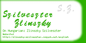 szilveszter zlinszky business card